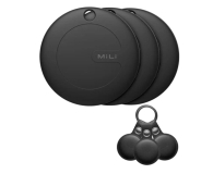 Akcesoria GSM i GPS MiLi MiTag czarny dla iPhone + czarne etui 3szt